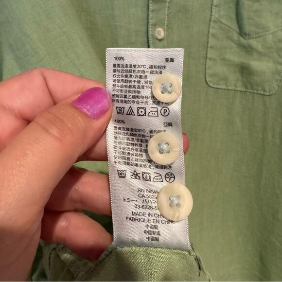 Tommy Bahama Mens Sea Glass Breezer Linen Shirt Lime Grass Green Size XXL Beachy - Picture 13 of 13